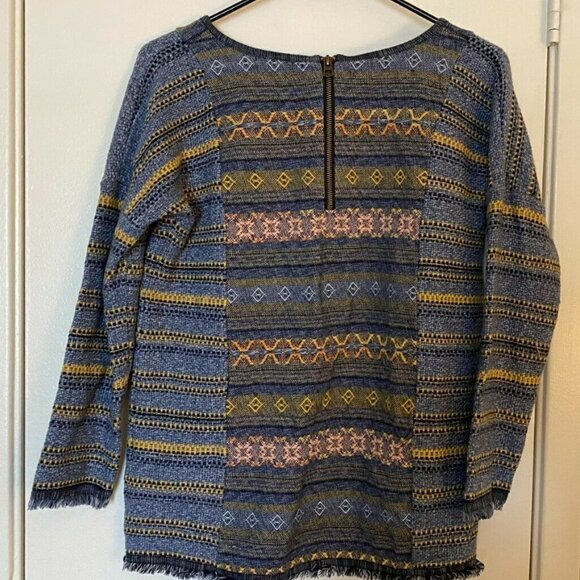 LUCKY Brand Women's Denim Fray Blouse Size Small - Picture 4 of 7